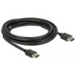 Delock HDMI-kabel med Ethernet 3m Sort Delock HDMI-kabel med Ethernet 3m Sort